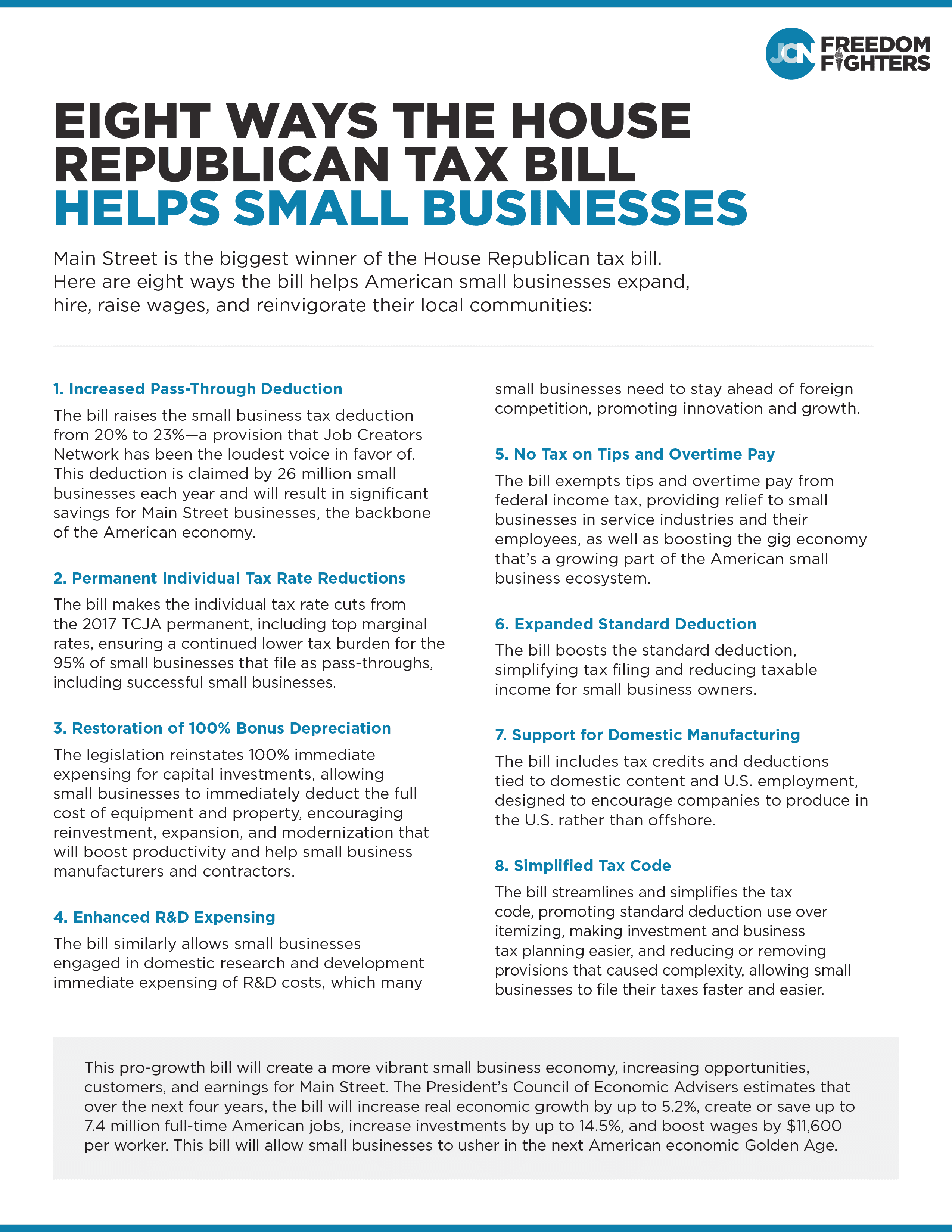 Tax Bill document from White House.