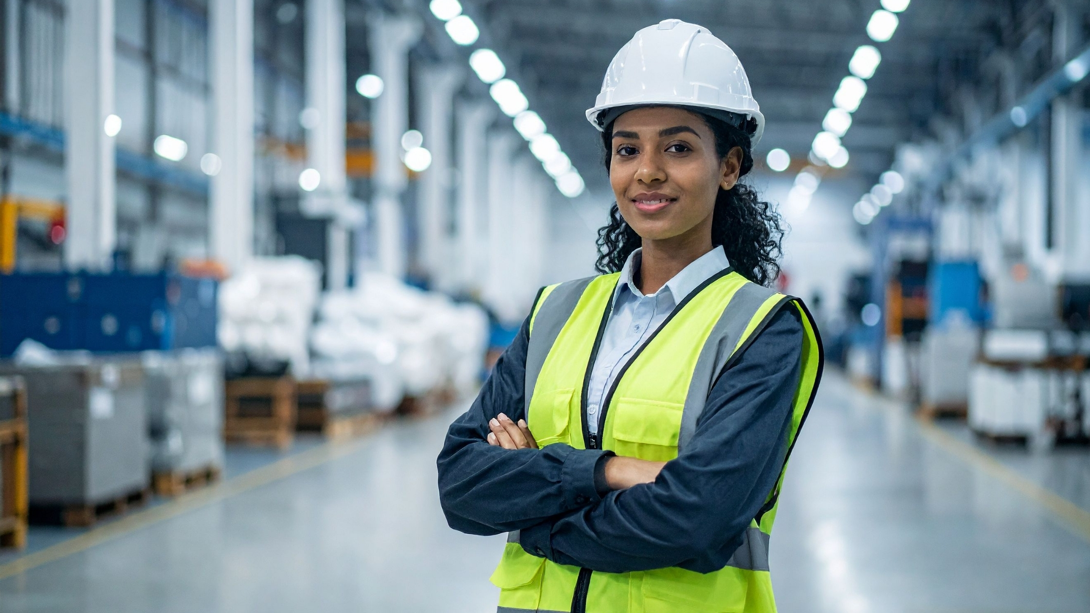 Female Engineer in Manufacturing Plant